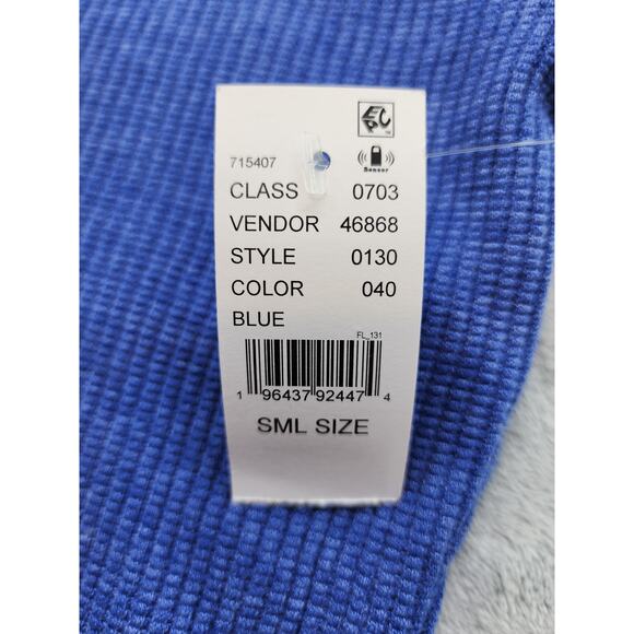 NEW Pacsun Est PAC 1980 Samantha Cropped Waffle Knit T-Shirt Size S Blue Stretch - Picture 4 of 10